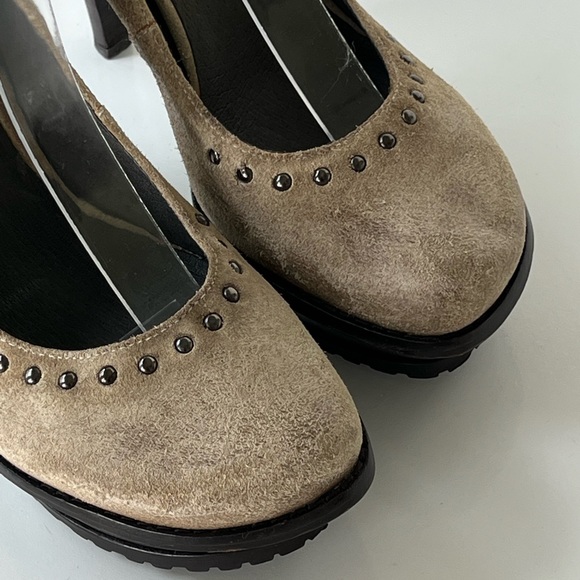 Lisa for Donald j Pliner Leather Platform Pumps with Studded Ankle Strap Size 8 - Picture 3 of 13